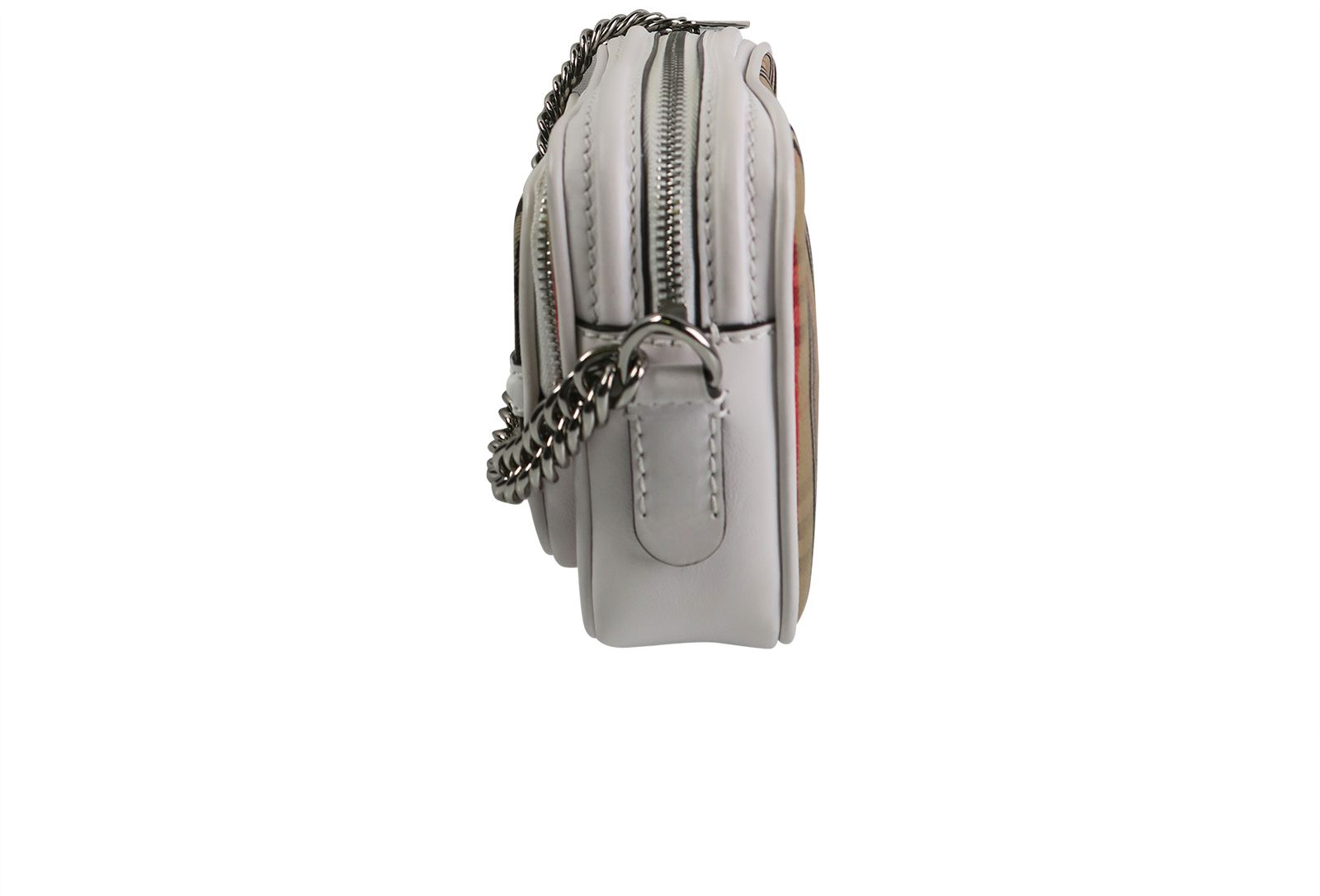 1983 Check Link Crossbody, &pound;355, Handbags, Beige/White, Leather, Bottom view